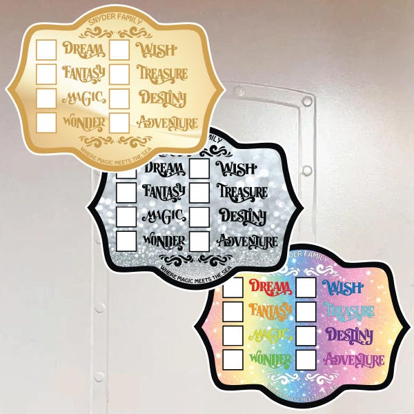 DCL Cruise Ship Checklist Personalized Disney Cruise Door Magnet