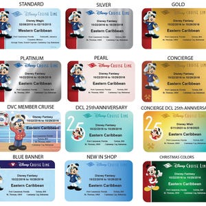 Concierge Clé du monde de la compagnie de croisière Disney/Anniversaire d'argent/DVC et plus d'options Aimant personnalisé pour porte de croisière Disney Cruise Line