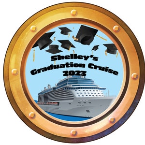 Graduation Cap Graduation Hat Porthole Personalized Cruise Door Magnet