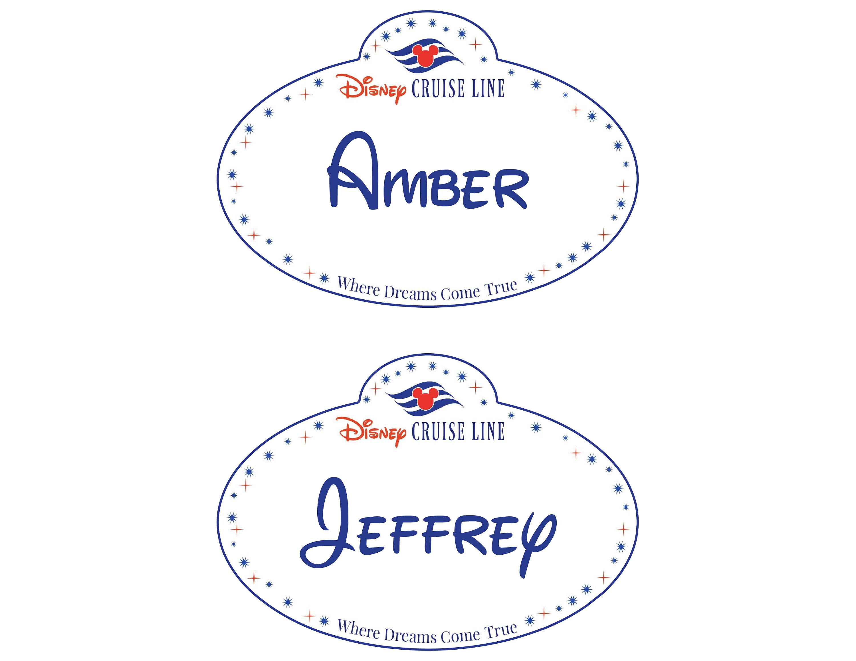 Disney Cruise Line Name Tag Personalized Disney Cruise Door | Etsy