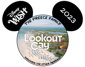 Disney Lookout Cay at Lighthouse Point Personalized Disney Cruise Magnet