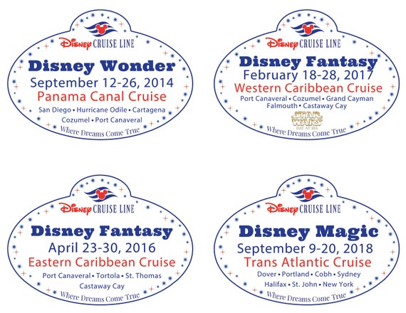 Disney Cruise Line Name Tag Personalized Disney Cruise Door Magnet