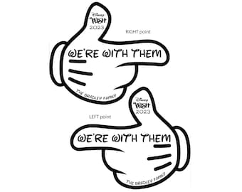 We're With Them Disney Personalized Cruise Door Magnet