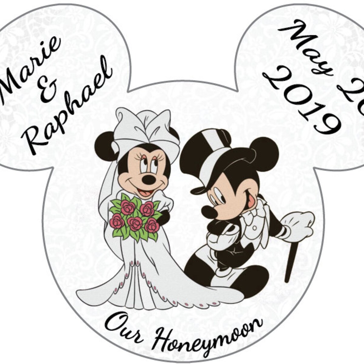 XL Wedding Bride Groom Honeymoon Just Married Mickey Minnie Personalized Disney Cruise Door Magnet - Etsy