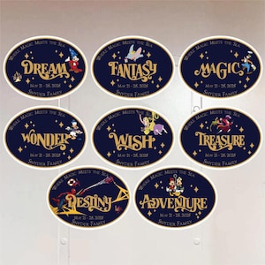 Ship Stern Personalized Disney Cruise Door Magnet