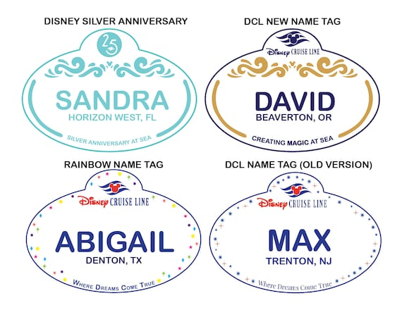 Disney Cruise Line Name Tag Personalized Disney Cruise Door Magnet