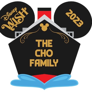 Ship Front Personalized Disney Cruise Door Magnet