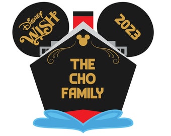Ship Front Personalized Disney Cruise Door Magnet