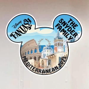 Mediterranean Disney Cruise Personalized Disney Cruise Door Magnet