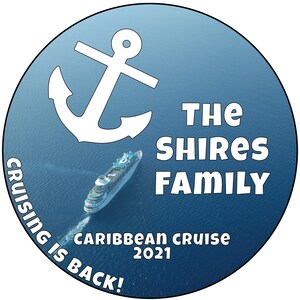 Cruise Ship at Sea Personalized Cruise Door Magnet