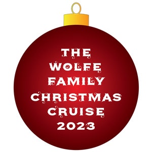 Christmas Ornament Personalized Cruise Door Magnet