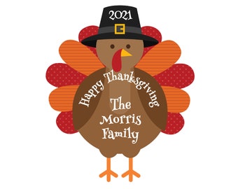 Thanksgiving Turkey Personalized Cruise Door Magnet
