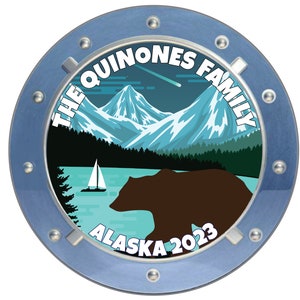 Alaska Porthole Personalized Cruise Door Magnet