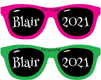 Sunglasses Personalized Cruise Door Magnet