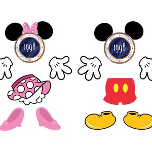 Mickey Parts Minnie Parts for Porthole Door Number Disney Cruise Door Magnet