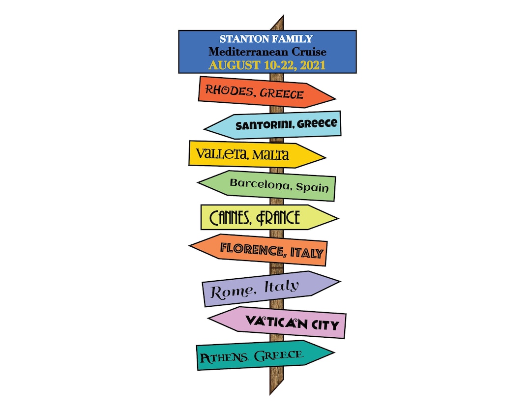 Buy Directional Sign Ports of Call Personalized Cruise Magnet Online in  India Etsy