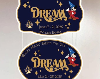 Aimant de porte personnalisé Disney Cruise pour tous les navires - 2 formes au choix !