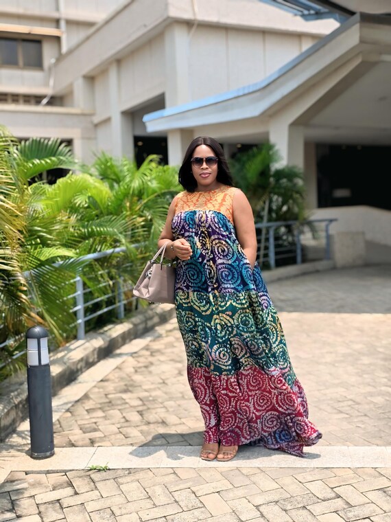 vibrant maxi dress Lila Turquiose Floral Maxi Dress XL