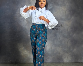 Pantaloni palazzo con stampa Ankara: stile africano per le donne, moda estiva