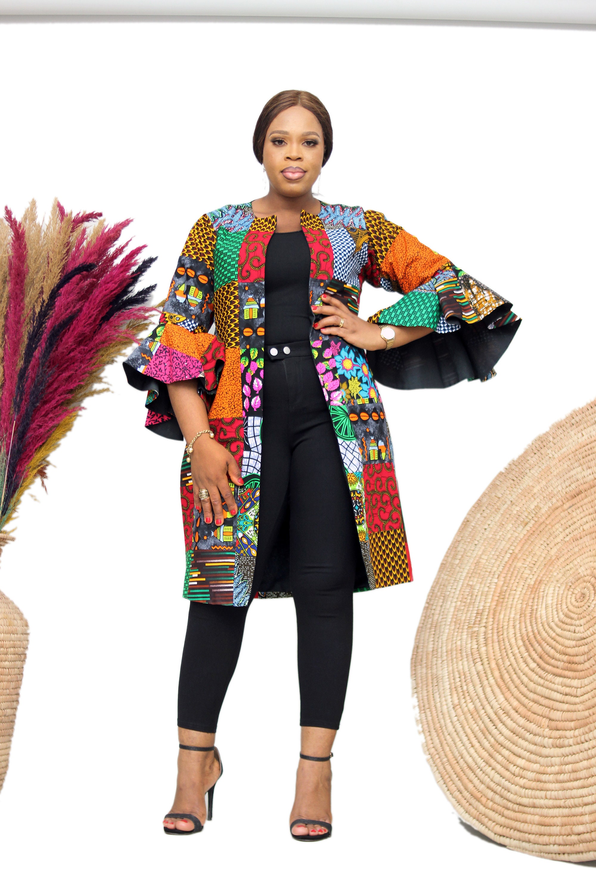 African Print Kimono/ Nadia Ankara Patchwork Jacket/ Sustainable ...