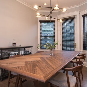Herringbone Walnut Dining Table