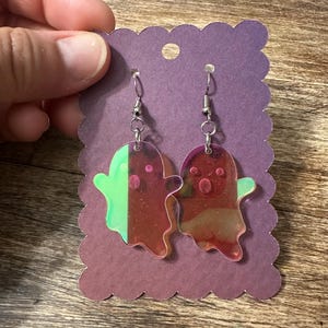 Ghost Acrylic Dangle Earrings