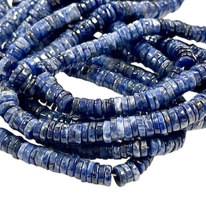 Lapis Natural Gemstone Heishi Shape Beads 8mm Beads Strands Lapis Lazuli Semi Precious Gemstone Square Beads Jewelry Making Crafts