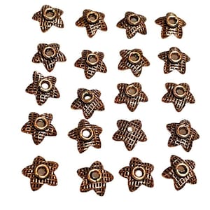 Copper Bali Beads, Solid Copper Beads, Copper Spacer Beads, Oxidized Copper Beads, Wholesale Copper Beads Strands Jewelry Making Findings