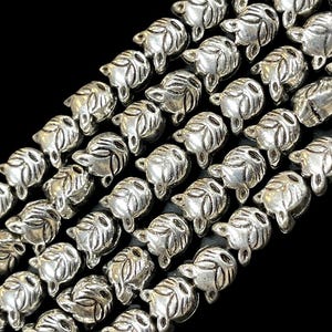 8インチのシルバーバリスタイルビーズ、シルバーフィルドビーズ、酸化シルバースペーサービーズ、卸売シルバービーズストランドジュエリーファインディング