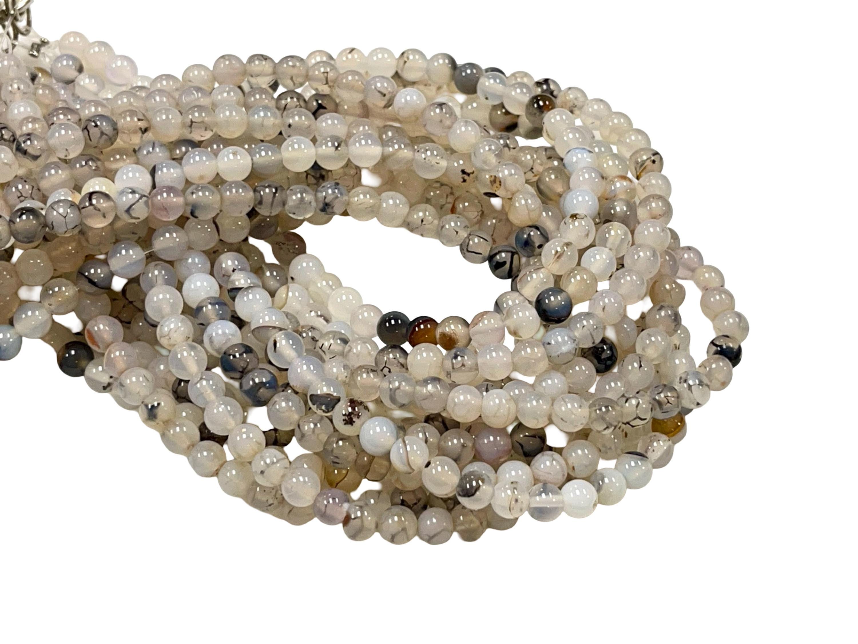Dragon Vein Agate Beads 6mm 8mm Round Crackle Polished Gemstone Strand 15.5” Long, Purple Pink Agate Beads for Jewelry Making DIY