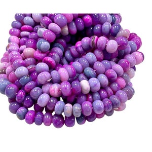 9-10mm Suzulite Shaded Peruvian Opal Natural Gemstone Rondell Shape Beads Strand Real Gemstone Beads for Jewelry Making