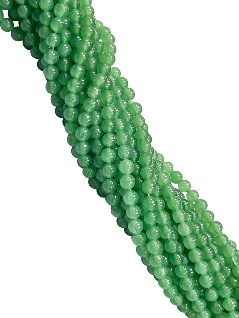 45 PREMIUM QUALITÄT GRÜNE AVENTURIN RUNDE EDELSTEINPERLEN 4 Mm GS110