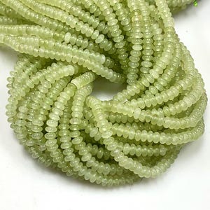 4mm Ocean Green Quartz Gemstone Smooth Rondelle shape Beads 16&quot; Strands AAA Quality Gemstone Beads for Jewelry Making Loose Beads Strands
