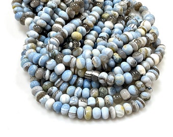 10mm AAA Shaded Blue Boulder Opal Natural Gemstone Rondell Beads Strand Opal Yoga Healing Real Gemstone Beads For Jewelry Making Supplies