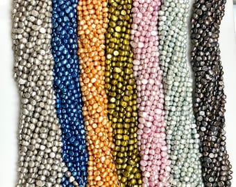 7-8mm Natural Pearl Beads For Jewelry Making, Pearl Gemstone Beads For Jewelry Making Supply Loose Beads Strands Multi color Pearls