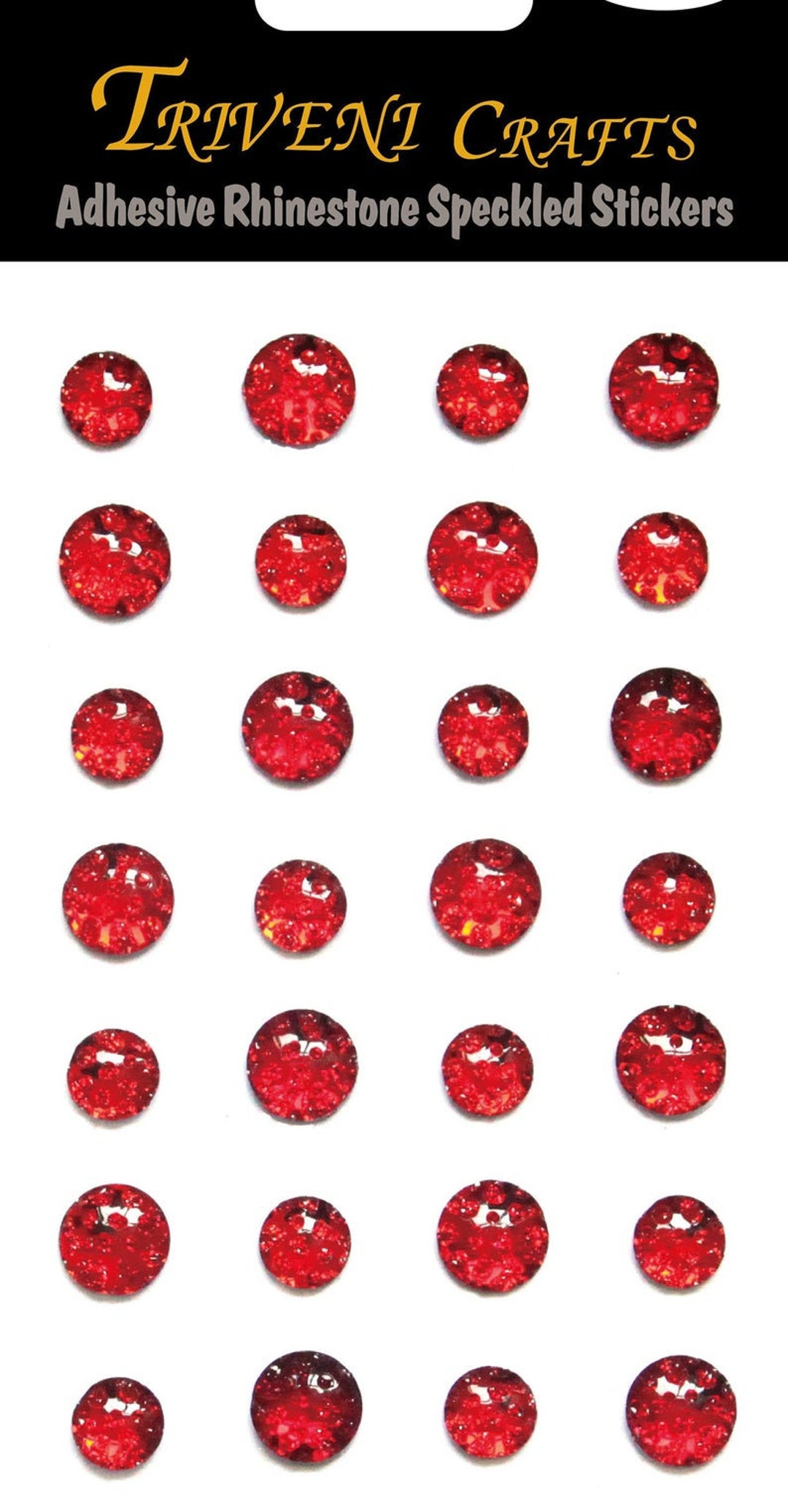 3 Sheet - Adhesive Rhinestone Stickers, Adhesive Speckled Rhinestone ...