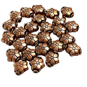 Copper Bali Beads, Solid Copper Beads, Copper Spacer Beads, Oxidized Copper Beads, Wholesale Copper Beads Strands Jewelry Making Findings