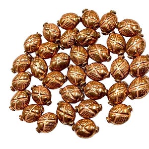 Copper Bali Beads, Solid Copper Beads, Copper Spacer Beads, Oxidized Copper Beads, Wholesale Copper Beads Strands Jewelry Making Findings