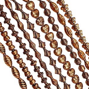 Copper Bali Beads, Solid Copper Beads, Copper Spacer Beads, Oxidized Copper Beads, Wholesale Copper Beads Strands Jewelry Making Findings