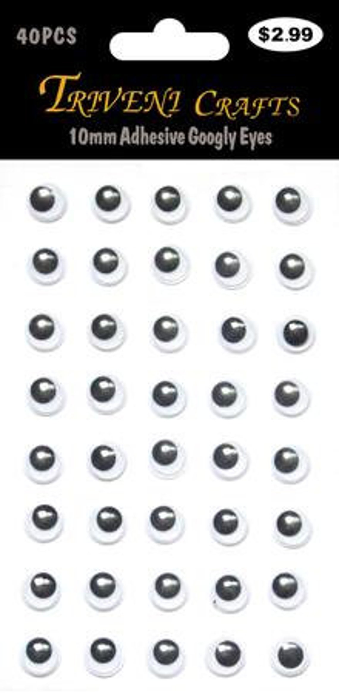 3 Sheets Googly Eye Self Adhesive Stickers Embellishments Etsy