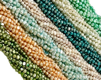 6mm Natural Pearl Beads For Jewelry Making, Pearl Gemstone Beads For Jewelry Making Supply Loose Beads Strands Multi color Pearls