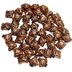 Copper Bali Beads, Solid Copper Beads, Copper Spacer Beads, Oxidized Copper Beads, Wholesale Copper Beads Strands Jewelry Making Findings