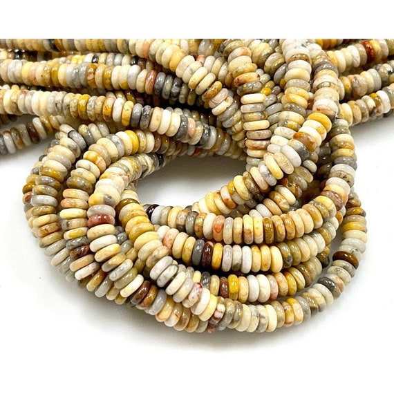 Natural Picasso Jasper Gemstone Bead Necklace - 6-14mm Multicolor Round Beads, 18" Length