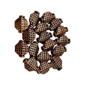 Copper Bali Beads, Solid Copper Beads, Copper Spacer Beads, Oxidized Copper Beads, Wholesale Copper Beads Strands Jewelry Making Findings