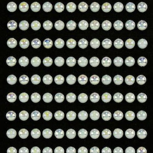 3 Sheets AB Pearl Sticker White 6mm Self Adhesive Stickers Embellishments Sheet For Paper Crafts Body, DIY Nails Art