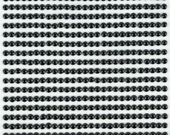 Black Rhinestone Sticker Sheet Acrylic Gemstone Self Adhesive Bling Dots Jet Black 3mm 4mm 5mm 6mm 8mm Craft Rhinestones Bulk Gems