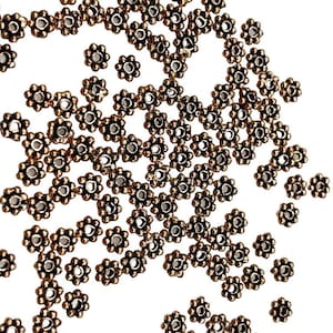 Copper Bali Beads, Solid Copper Beads, Copper Spacer Beads, Oxidized Copper Beads, Wholesale Copper Beads Strands Jewelry Making Findings