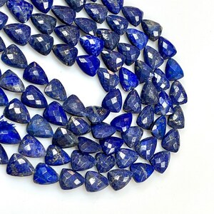 Natural Lapis Fancy Arrow Shape Faceted Gemstone Beads, 12x10mm Blue Lapis Gemstone For Jewelry Making Supplies Beads