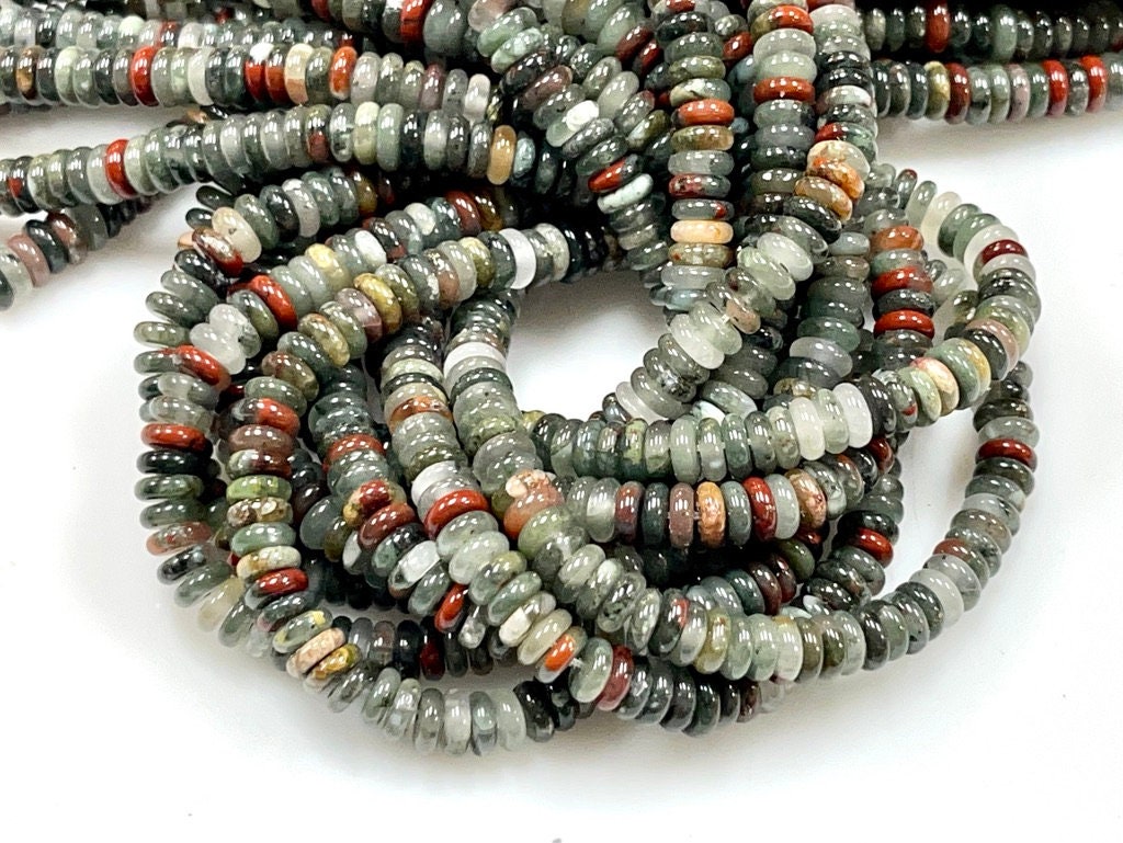 早割クーポン！ Indian 6mm Agate Beads Shape Disc Heishi Rondelle Gemstone 彫刻+オブジェ