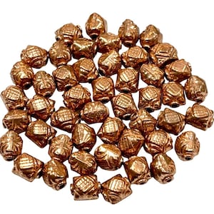Copper Bali Beads, Solid Copper Beads, Copper Spacer Beads, Oxidized Copper Beads, Wholesale Copper Beads Strands Jewelry Making Findings